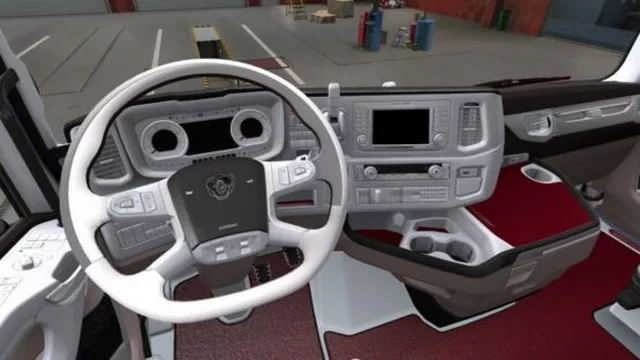 Interior Vermelho/Branco Scania R & S – ETS2 1.49